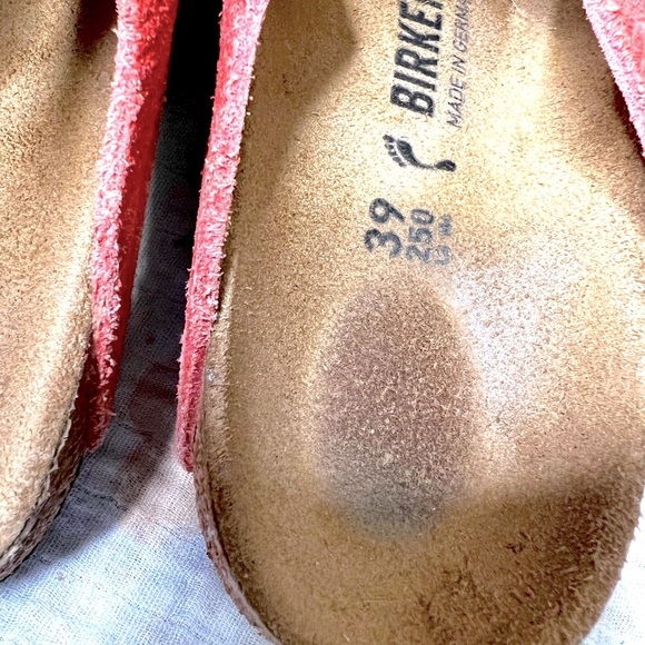 Birkenstock Boston Pink Red Corduroy Clogs Women’s Size EU 39 is US 8/8.5 - Picture 5 of 9